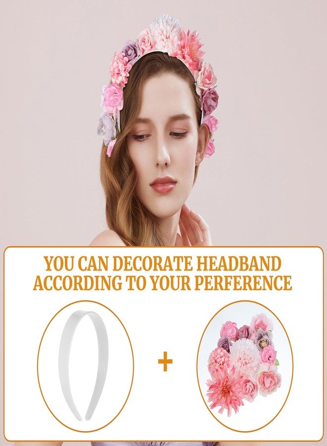 Tobeelec 100 Pcs White Plastic Headbands Bulk, 1 Inch Wide No Teeth Plain DIY Hair Bands for Girls & Women, Hair Band Accessories (White,1 Inch Wide) - Image 3